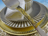Golden Scroll by Gorham Sterling Silver Flatware Set for 8 Service 34 Pieces