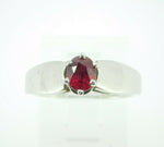 Alluring Platinum 1.10ct Oval Genuine Natural Ruby Ring (#J1877)