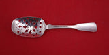 Shell and Thread by Tiffany and Co Sterling Tea Caddy Spoon hand pierced 6 1/8"