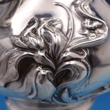 Eton by Wallace Sterling Silver Tea Pot Art Nouveau #1160 6" Monogram C (#8402)