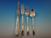 Sweetheart Rose by Lunt Sterling Silver Flatware Set for 12 Service 79 pieces