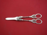 English Victorian Sterling Silver Grape Shears Birmingham 1890 6 7/8"