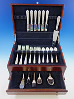 Corsage by Stieff Sterling Silver Flatware Set Service 30 pieces Repousse Floral