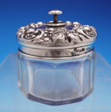 La Pierre Sterling Silver and Glass Dresser Jar with Knob GW Interior (#9163)