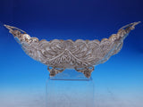 Egyptian .900 Silver Bread Tray / Bread Bowl Repoussed Design Cast Feet (#3863)