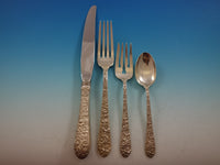 Bridal Bouquet by Alvin Sterling Silver Flatware Set for 8 Service 48 Pcs Dinner