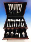 Marie Louise Gold Blackinton Sterling Silver Flatware Set Service 45 pcs Dinner