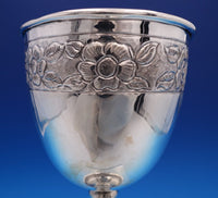 Aztec Rose by Unknown Mexican Sterling Silver Chalice 7 5/8" x 4" (#7671)