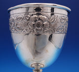 Aztec Rose by Unknown Mexican Sterling Silver Chalice 7 5/8" x 4" (#7671)