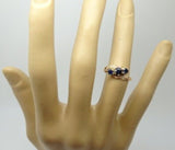 10k Rose Gold Genuine Natural Sapphire Ring Jewelry (#3183)