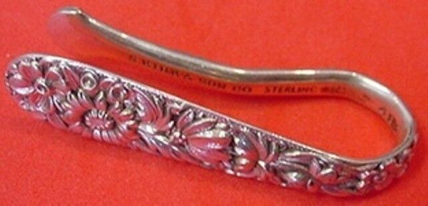 Repousse by Kirk Sterling Silver Napkin Clip Custom Made 2 1/4"