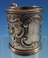 Coin Silver Baby Cup with Repoussed Fruit and Scrollwork (#2168)