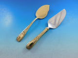 Old Maryland Engraved Gold Kirk Sterling Silver Flatware Service 12 Set Vermeil