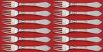Continental by Georg Jensen Sterling Silver Salad Fork 4-Tine Set of 12 pcs 6"
