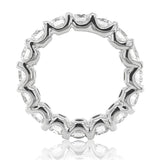 18k White Gold 4.38 Carat TW Genuine Natural Diamond Eternity Band Ring (#J6911)