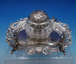Gorham Sterling Silver Inkwell with Tray Pen Rest Winged Angels #195 (#6555)