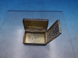 William Simposon WS English Sterling Silver Vinaigrette Box Hand Engraved #6609