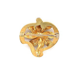 Art Nouveau 10k Yellow Gold .38ct Genuine Natural Ruby Flower Watch Pin (#J5621)