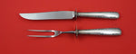 Camellia by Gorham Sterling Steak Carving Set 2pc HH WS knife 10" fork 8 7/8"