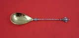 German Sterling by Various Makers Preserve Spoon GW .800 silver twisted 8 1/8"