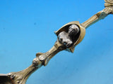 European Sterling Silver Preserve Spoon Heavy Cast Figural Vermeil 8 1/8"