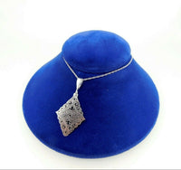 935 Argentium Sterling Diamond Shaped Pendant (#J4413)