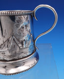 Architectural Repousse by Bailey and Co Sterling Silver Creamer Beaded (#7519)