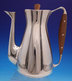 Michelsen Sterling Silver with Wood Coffee Pot 7 1/2" x 4 5/8" x 8" (#5130)