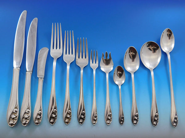 Lily of the Valley by Gorham Sterling Silver Flatware Set Service 170 pcs Dinner