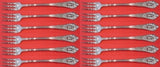 Rose Point by Wallace Sterling Silver Cocktail Fork 5 1/2" Set of 12