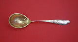 Brite-Cut by Various Makers Sterling Silver Sugar Spoon GW w/ flowers 6 1/2"