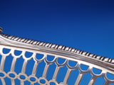 English Georgian Sterling Silver Basket with Swing Handle Pierced Ribbon (#8388)