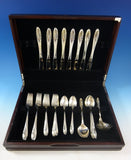Sculptured Rose by Towle Sterling Silver Flatware Set For 8 Service 42 Pieces