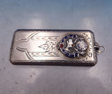 Breadner Mfg Co Sterling Silver Card Case for Stamps "BPOE Elk's Club" (#6993)