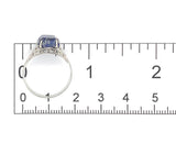 10k White Gold Genuine Natural Lapis Filigree Ring Size 7 Jewelry (#J7368)