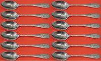 Mount Vernon by Lunt Sterling Silver Place Soup Spoon Set of 12 pcs 7 1/4"