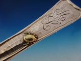 Lap Over Edge by Tiffany Sterling Silver Kidney Berry Spoon applied Bug & Leaves