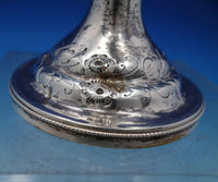 Coin Silver Water Goblet w/Floral Design 6 3/4" x 3 1/2" 7.5 ozt. c.1835 (#6763)