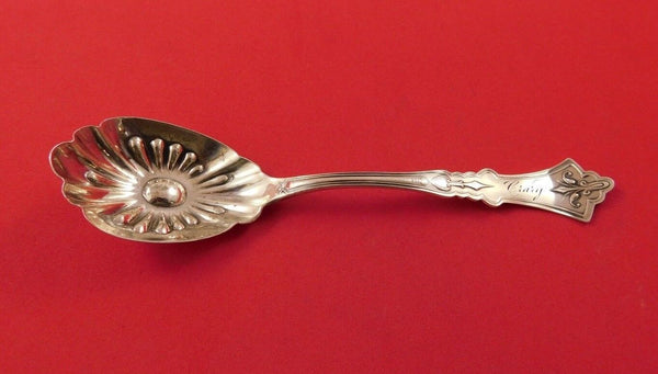Clematis by Shiebler Sterling Silver Sugar Spoon with Design in Bowl 6"