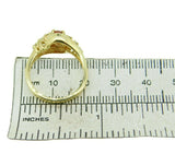 14k Yellow Gold .54ct Orange Genuine Natural Sapphire and Diamond Ring (#J508)