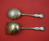 Charles II by Dominick and Haff Sterling Silver Salad Serving Set 2pc Orig 9"