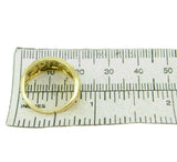 18k Yellow Gold Carved Flower Genuine Natural Diamond Ring Band (#J4690)