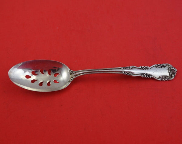Wild Rose Old by International Sterling Silver Serving Spoon Pierced Orig 8 1/4"