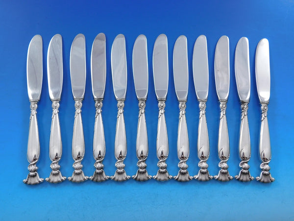 Romance of the Sea by Wallace Sterling Silver Butter Spreader HH Mod Set 12 pcs