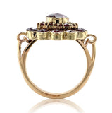 Genuine Natural Bohemian Garnet Ring with 10k Gold Shank Size 7 (#J6988)
