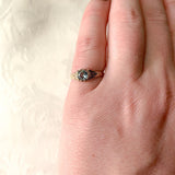10k Yellow Gold Victorian .60ct Genuine Natural Aquamarine Ring Size 6 (#J7157)