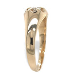 14k Yellow Gold Men's Belcher Ring w/European Cut Genuine Natural Diamond #J7398