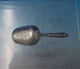 Russian .84 Silver Tea Caddy Spoon / Scoop HH Engraved Flowers 3 3/8" (#6085)