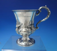 John and Henry Lias English Sterling Silver Mug Gold Washed w/Presentation #5861