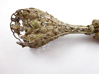Sterling Filigree Tussie Mussie Posey Posy Holder with Fish Handle (#J1235)